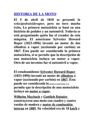 historia de la moto