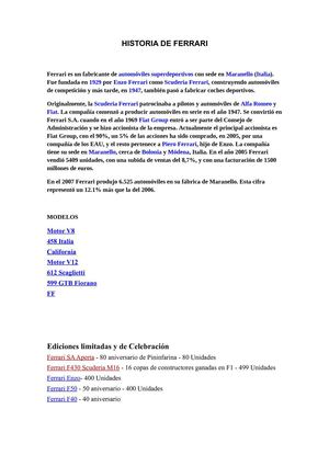HISTORIA DE FERRARI 