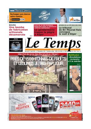Le Temps d'Algérie Edition du Mercredi 17 Août 2011