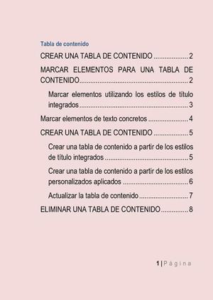 Tabla de Contenido