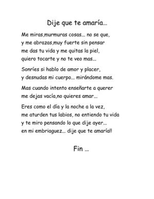 dije que te amaria