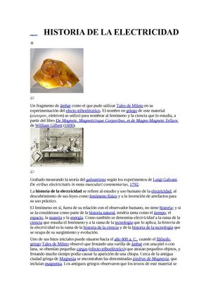 La Historia de La Electricidad