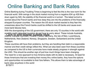 Online Banking and Bank Rates