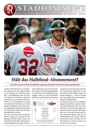 Stadionnews Nr. 08/2011 - Buchbinder Legionäre vs. Dortmund Wanderers