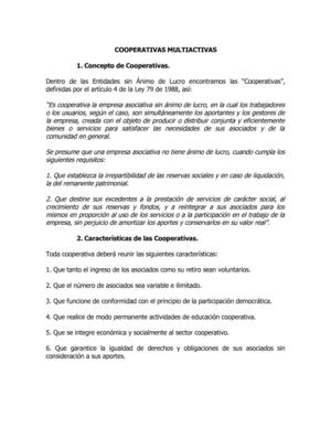 Cooperativas multiactivas