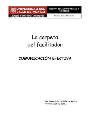 Carpeta del Facilitador de Comunicación Efectiva