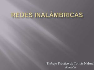 Taller TIC: Redes Inalámbricas