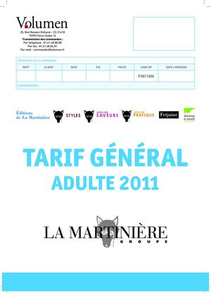 TARIF GENERAL EDITIONS DE LA MARTINIERE / FETJAINE / DELACHAUX & NIESTLE 2011