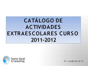 ACTIVIDADES EXTRAESCOLARES CURSO 2011-2012