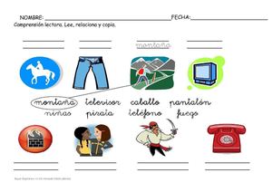 Láminas lectura/escritura Educación Infantil