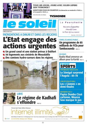Edition du 22 Aout 2011