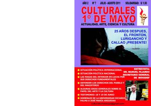 REVISTA CULTURALES 1° DE MAYO N° 7 JULIO-AGOSTO 2011