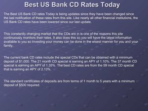 Best US Bank CD Rates Today