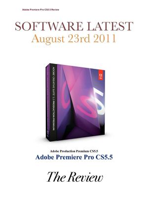 Adobe Premiere Pro CS5.5
