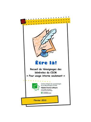 Recueil de témoignages des bénévoles du CICM