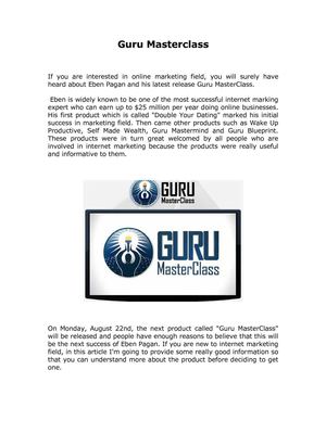 Guru Masterclass Bonus