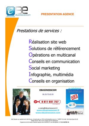 Présentation de l'agence interactive EbusinessCom