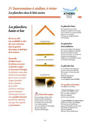 Fiche ATHEBA 12 - Planchers dans bâti ancien