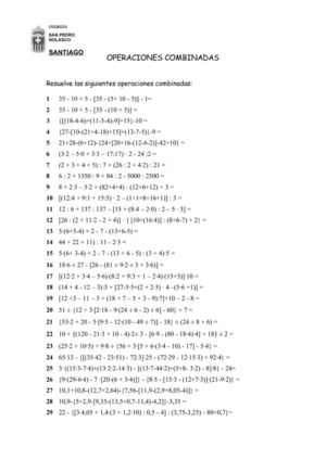 Operaciones combinadas