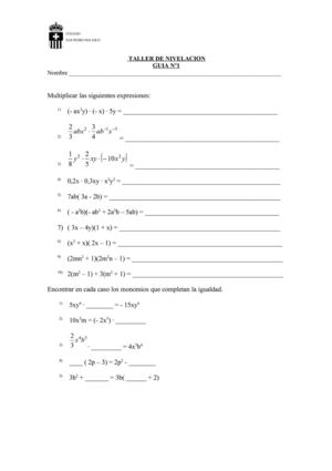 Guia nivelación nº1