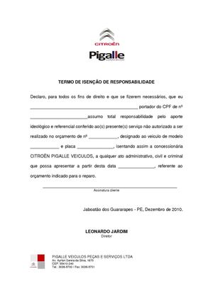 TERMO DE ISENÇÃO DE RESPONSABILIDADE2