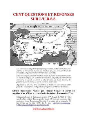 100 questions et réponses sur l'URSS (1954)