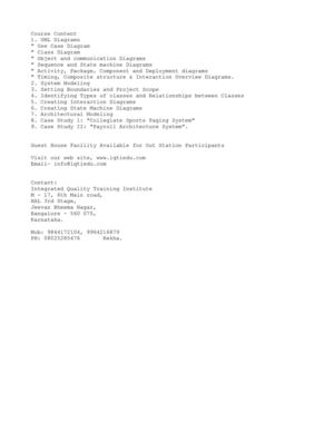 IQTI Offers Course in UML and Software Architecture