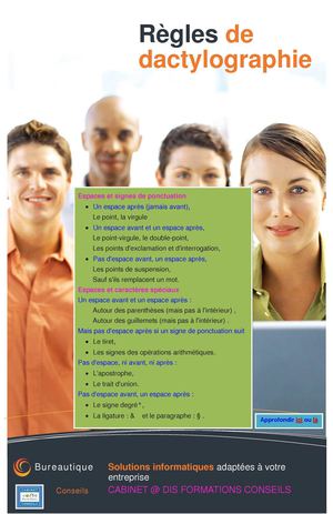 Règles de dactylographie