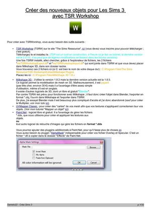 Créer avec TSRW pour les Sims 3