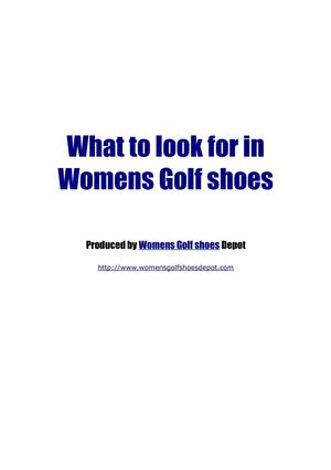 Womens Golf Shoes