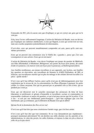 Fraction armée rouge : construire l'armée rouge (5 juin 1970)