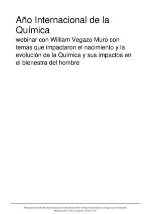 webinar Año Internacional de la Química Licº William Vegazo Muro