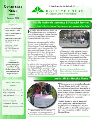 Summer 2011 Quarterly News