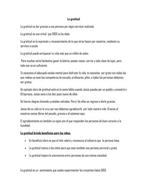 la gratitud 