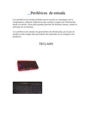 Periféricos  de entrada