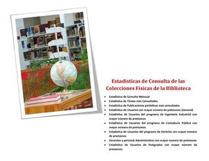 Estadísticas Primer Semestre de 2011: Consulta de Libros, Revistas y Bases de Datos