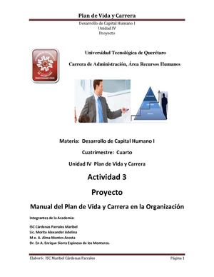 Actividad 3 Proyecto Manual del Plan de Vida y Carrera en la Organización