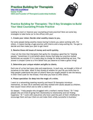 32-The 8 Key Strategies to Build Your Ideal Counseling Private Practice