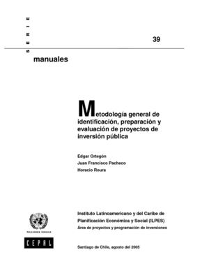 Metodología general de identificación, preparación y evaluación de proyectos de inversión pública