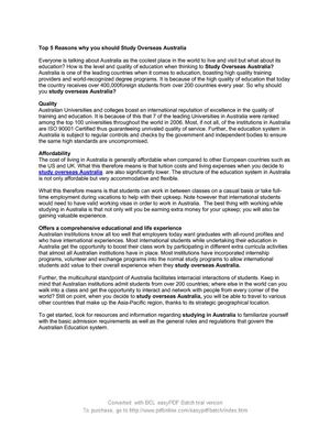 Study Abroad Australia, Study Overseas in Australia Degrees Ahead