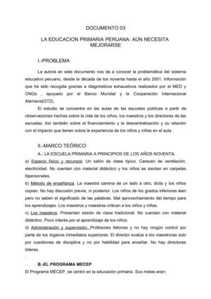 La educación Primaria en el..