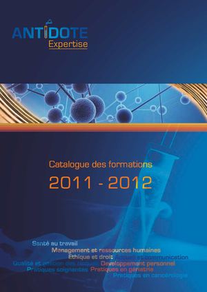Catalogue Formation 2012 Antidote Expertise