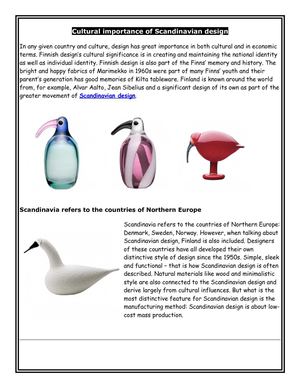 Cultural importance of Scandinavian design