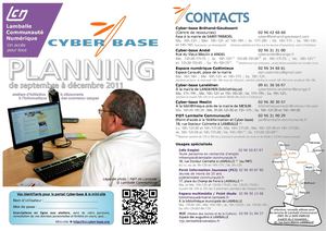 Plaquette ateliers Cyber-base du réseau LCN, automne 2011