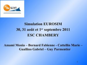 Planning Eurosim 2011
