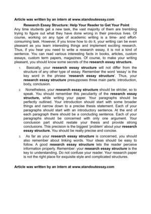 English Essay Question Examples Research Essay Structure Help Your Reader To Get Your Point Narrative Essay Sample Papers also Essays On Health Calamo Research Essay Structure Help Your Reader To Get Your Point Example Of Essay With Thesis Statement