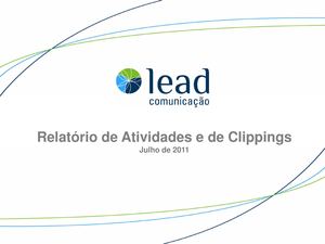 Relatório Resumo - Julho 2011