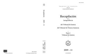 JURISPRUDENCIA TRIBUNAL JUSTICIA EUROPEO (PARTE I)