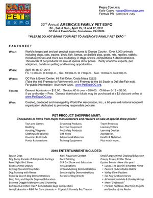 Americas Family Pet Expo Costa Mesa