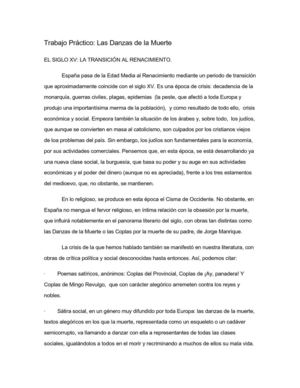 Trabajo Practico: Las Danzas de la Muerte